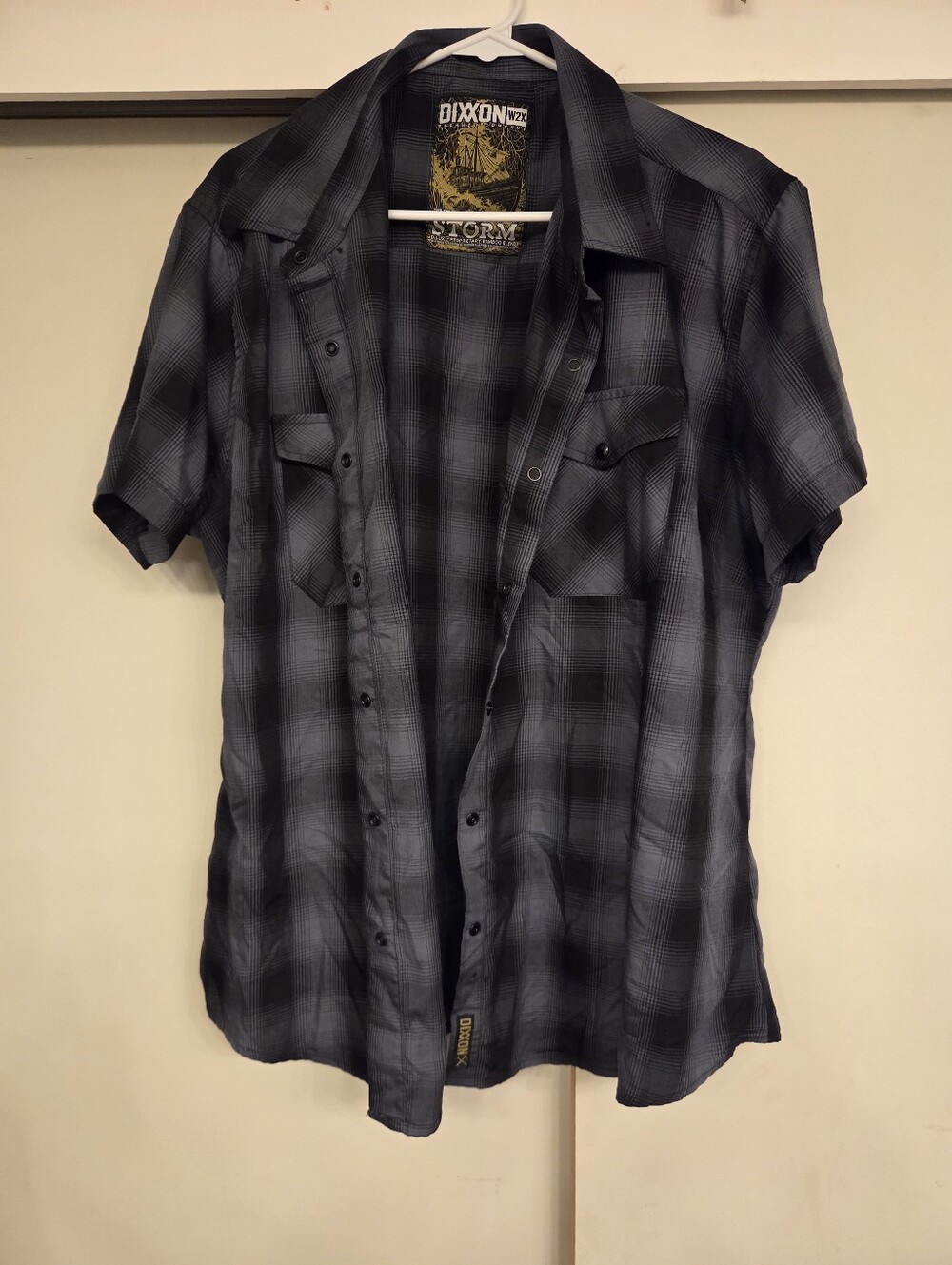 Dixxon Flannel Heritage Short Sleeve Bamboo Shirt The Storm Sz 2x
